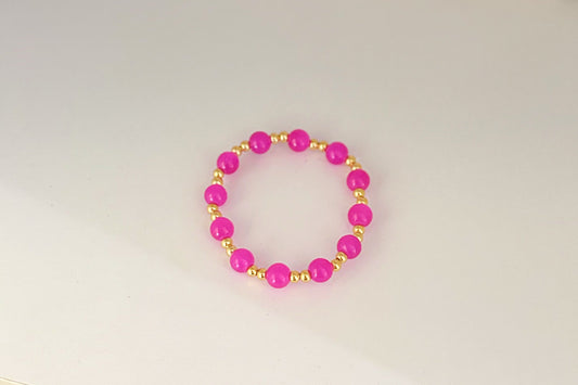 Pink & Gold bead bracelet