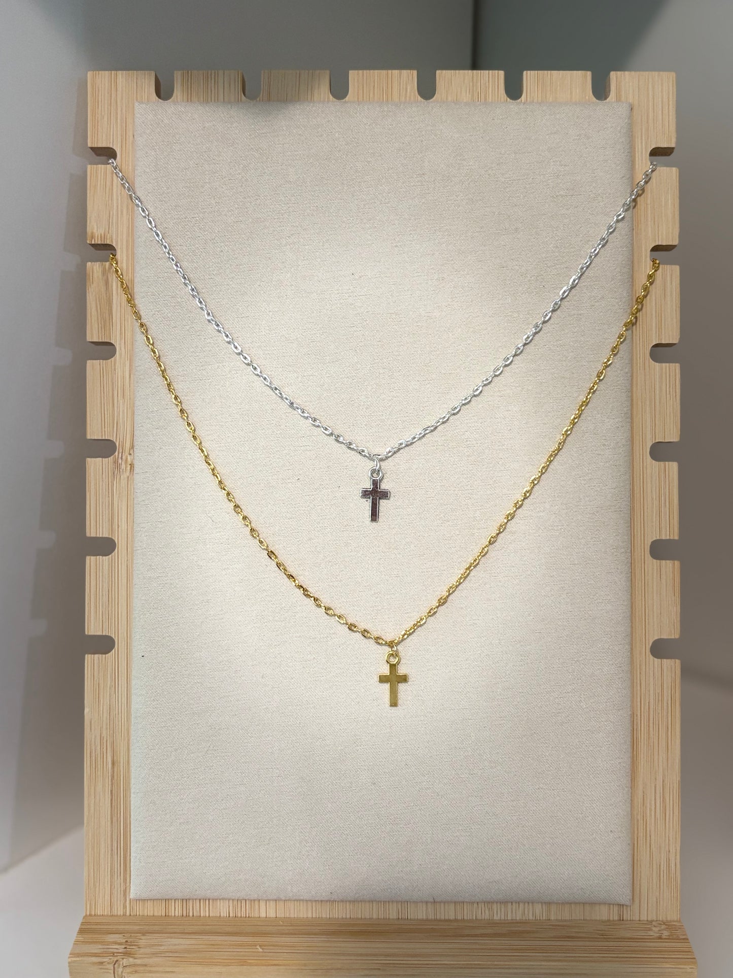 Gold or Silver cross necklaces