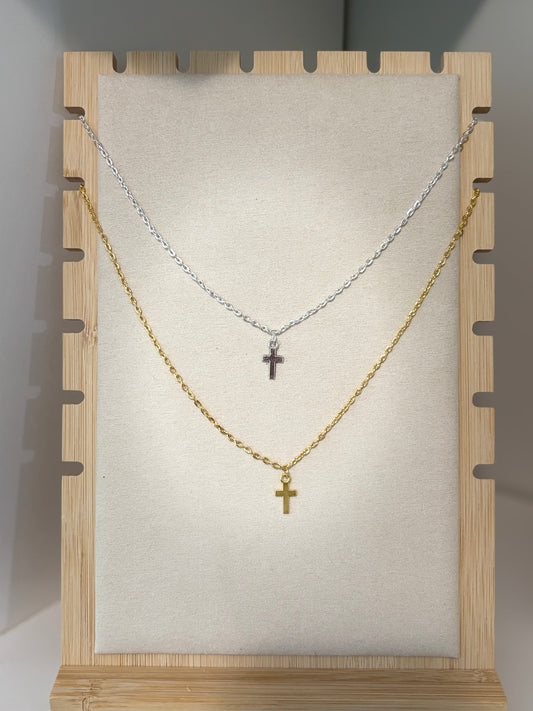 Gold or Silver cross necklaces